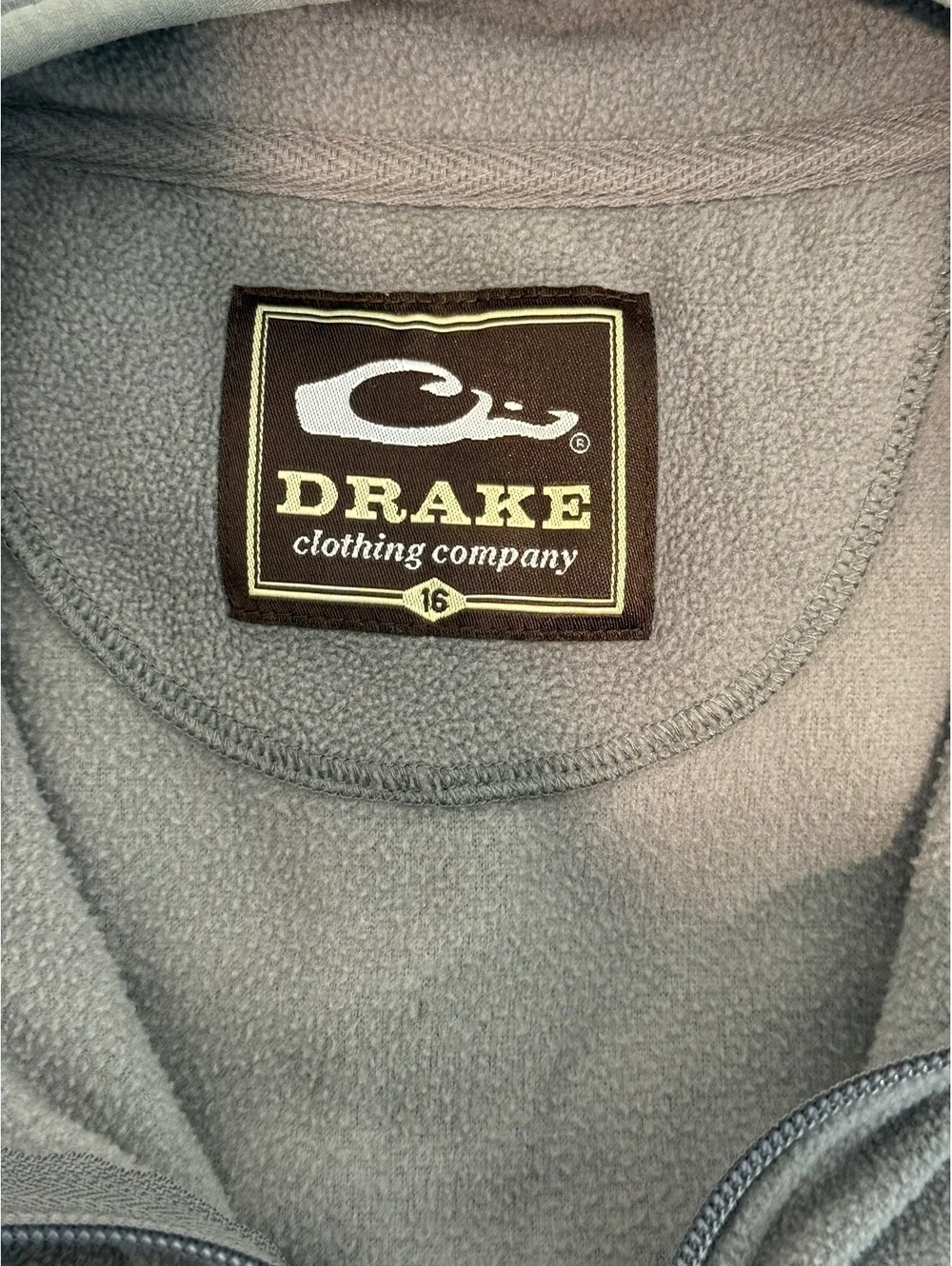 Drake Gray Sleeveless Fleece Vest Kids Size 16